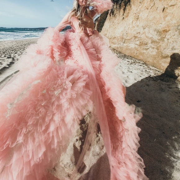 Pink Tulle Robe Gown - Picture 4 of 5